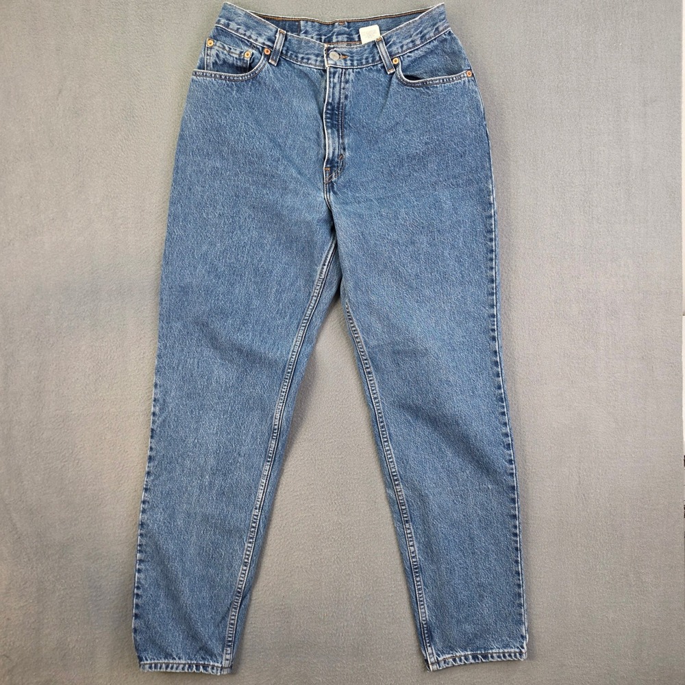 Levi 550 Jeans Relaxed Tapered Blue Denim Size 12L Vintage 90s Cotton High Rise
